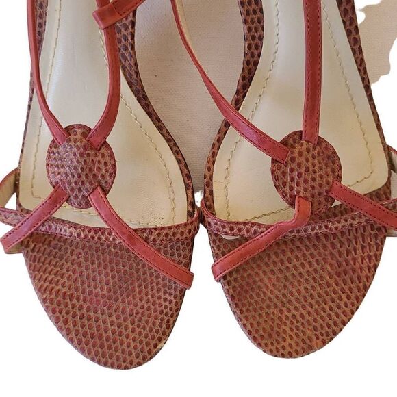 Ann Taylor Strappy Leather Small Heel Sandal Shoe Size 6M - Picture 5 of 10